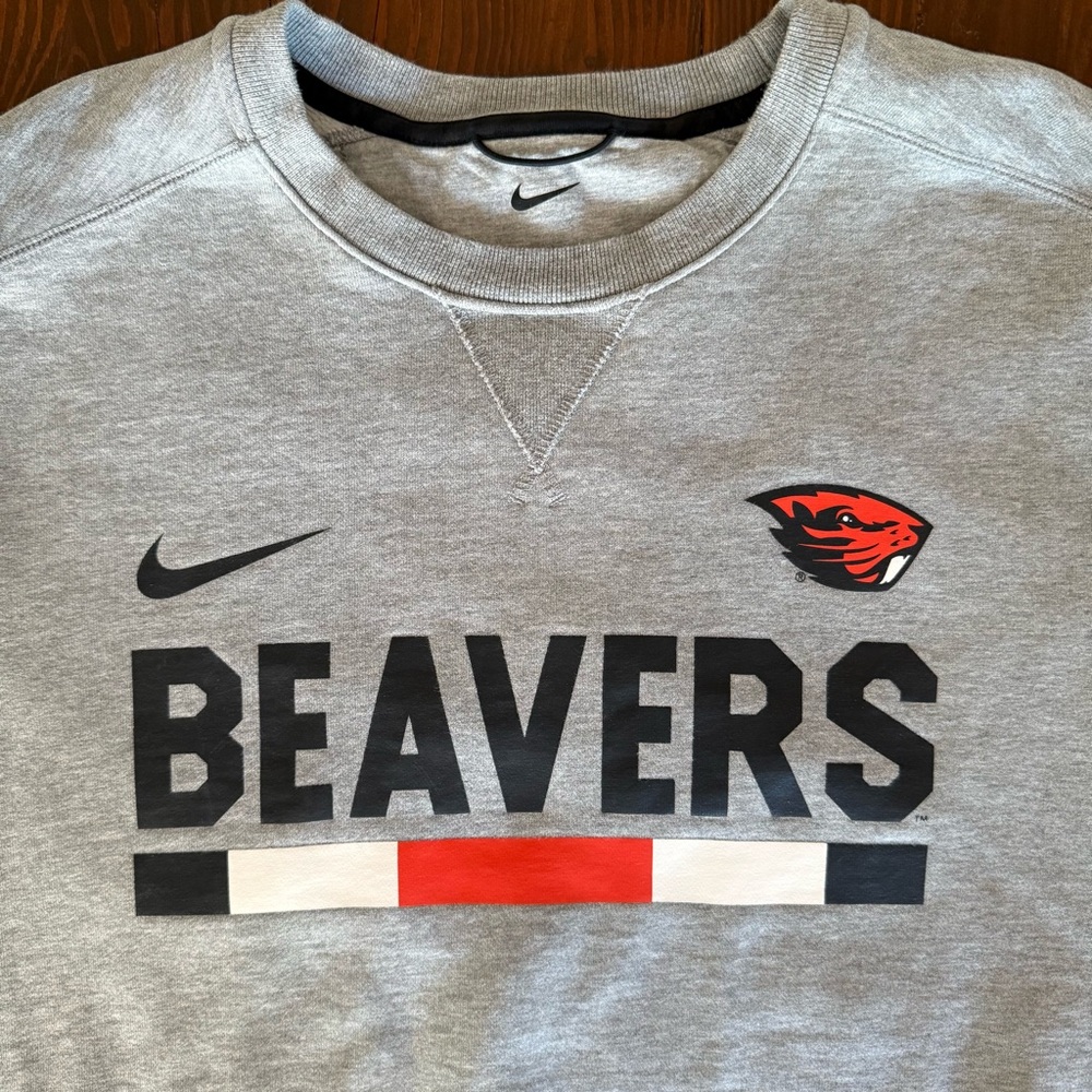 Nike Gray Beavers Crewneck Sweatshirt